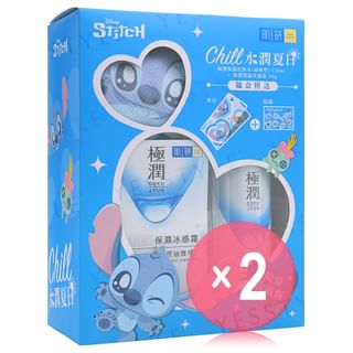 Rohto Mentholatum - Disney Stitch Hada Labo Chill Summer Goku Jyun Cream Limited Set 2pcs Bundle Set
