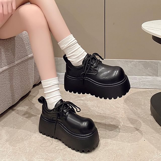Sleeko-Lace-Up Platform Derby Shoes