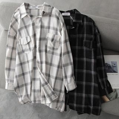 Hanji - Oversized Plaid Shirt Hanji - Oversized Plaid Shirt
