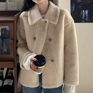 double breasted fleece jacket