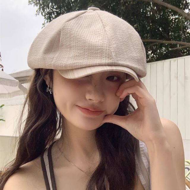 Combon-Plain Newsboy Cap