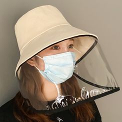 Kalamate - Plain Bucket Hat with Protection Face Shield