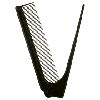 KAI - Foldable Setting Hair Comb Black