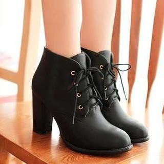 Pangmama - Lace-Up Ankle Boots | YesStyle