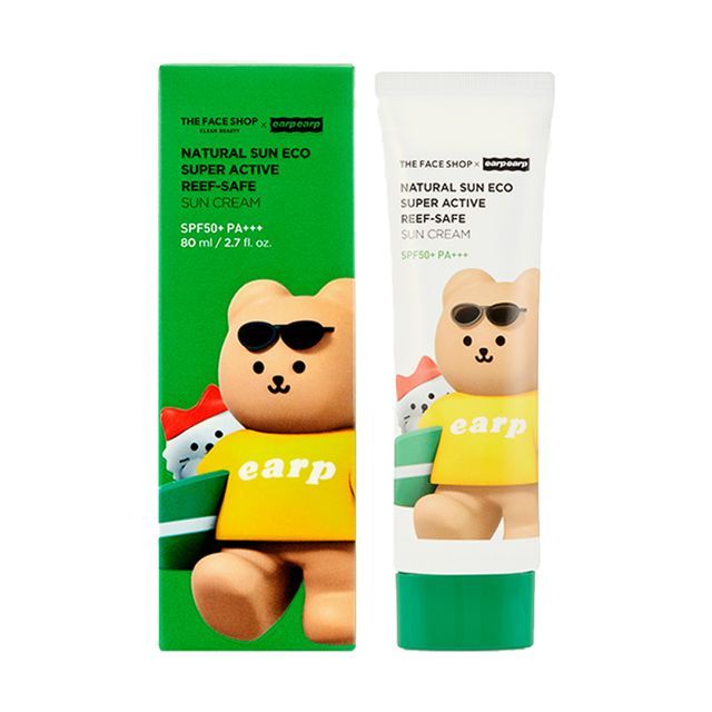 THE FACE SHOP Natural Sun Eco Super Active Reef-Safe Sun Cream