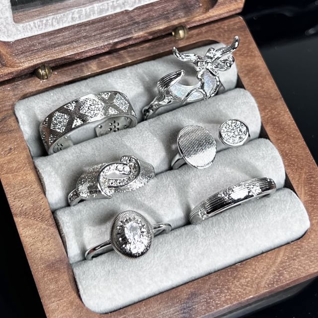 Seirios-Silver Tone Open Ring