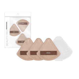 Solone - Souffle Makeup Puff Cocoa FC03 Fan Shaped Set