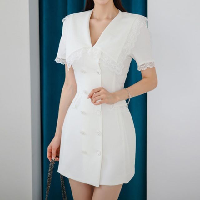knee length dresses for ladies Torrid Lace up Panelled Blazer Dress | Disturbia main image 0