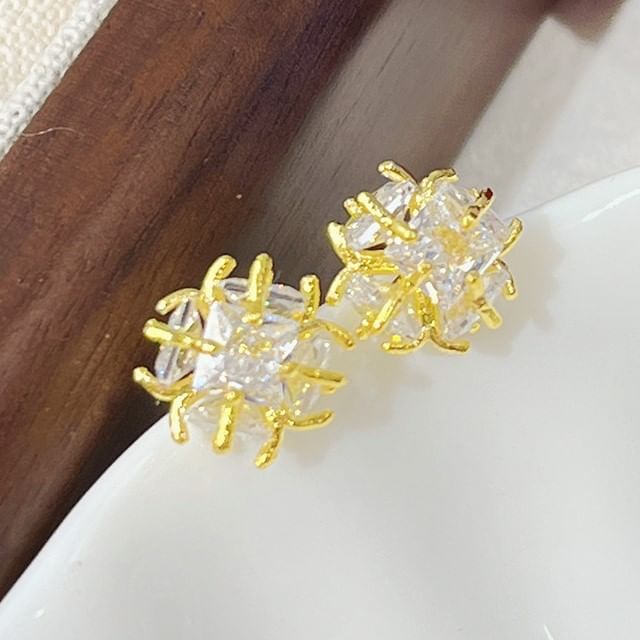 Poppin-Rhinestone Stud Earring