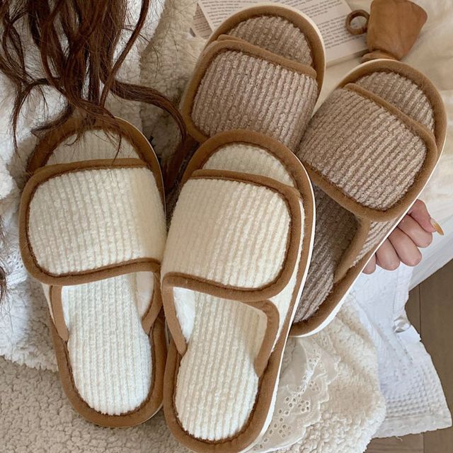 Honkizz-Contrast Trim Home Slippers