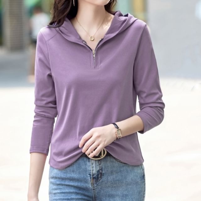 Dragan Pulse-Plain Half-Zip Hoodie