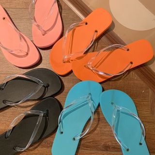 transparent flip flops