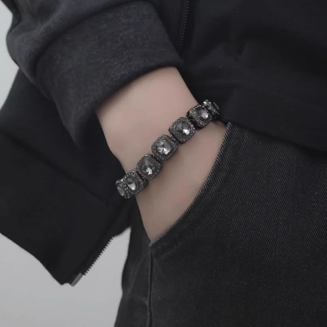 Lilafey-Rhinestone Alloy Necklace Bracelet