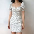 Sinora Cap Sleeve Pleat Mini Dress Blush main image 1