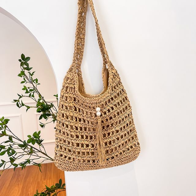 Letheroni-Straw Tote Bag