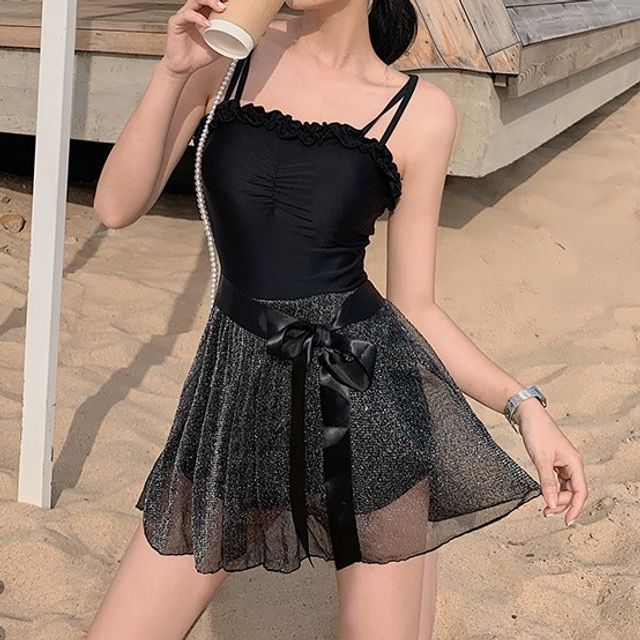 mesh overlay swimdress