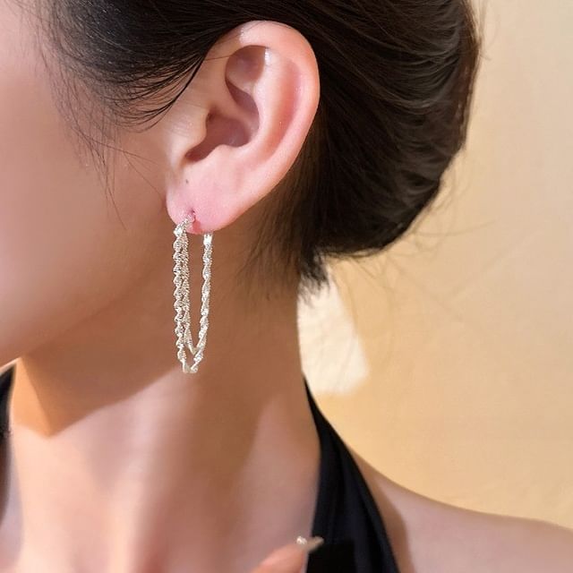 Wandoli-Layered Chained Hoop Earring