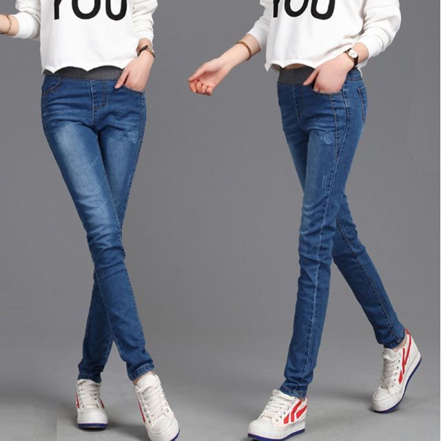 Puntino Fleece Lined Skinny Jeans YesStyle