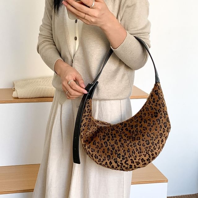 FAYLE-Leopard Print Shoulder Bag