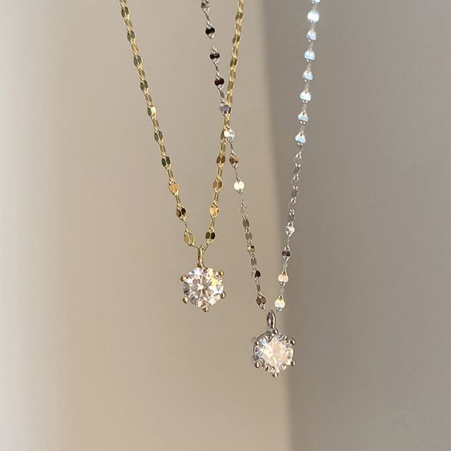Chimerro-Rhinestone Pendant Alloy Choker