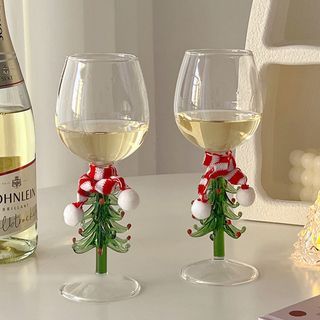 Shop the Viral Christmas Tree Wine Glasses