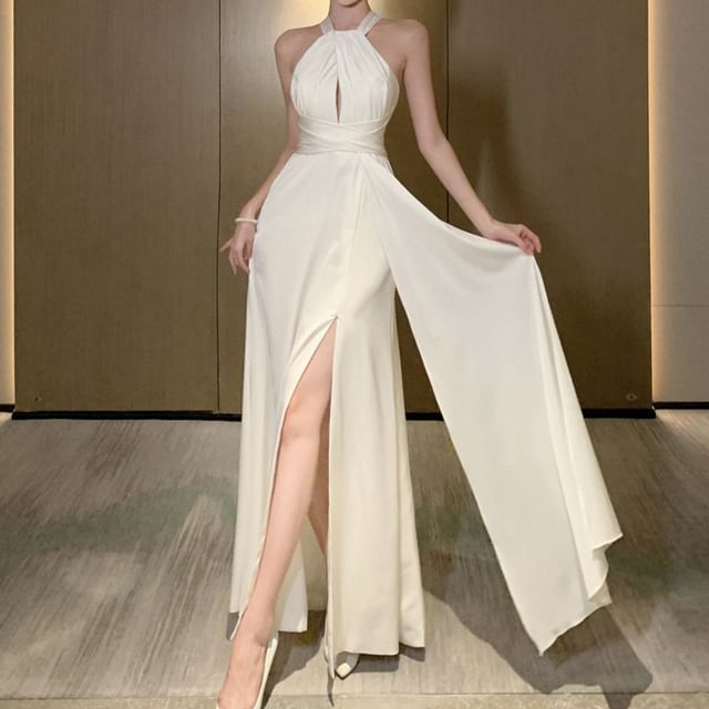 Morning Glory - Sleeveless Cutout Plain Maxi A-Line Dress | YesStyle Morning Glory - Sleeveless Cutout Plain Maxi A-Line Dress | YesStyle