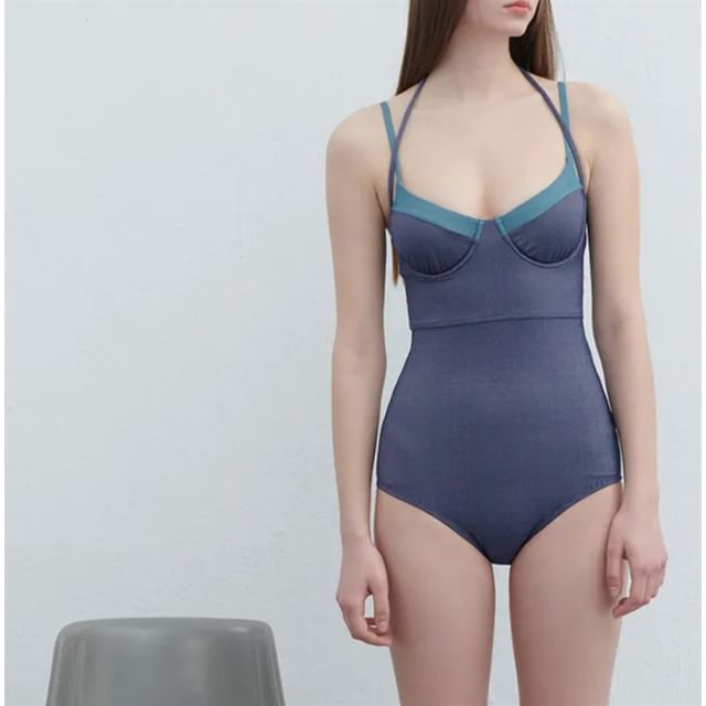 Maisee-Two Tone Swimsuit