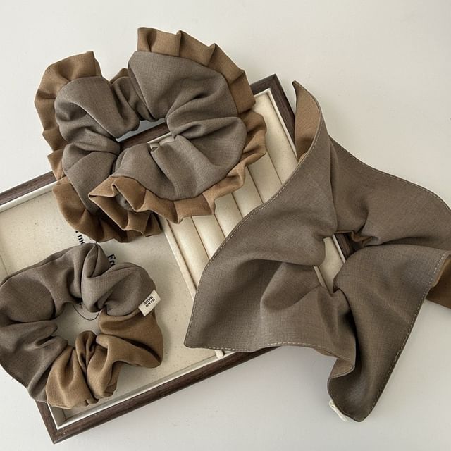 Jael-Two Tone Hair Scrunchie