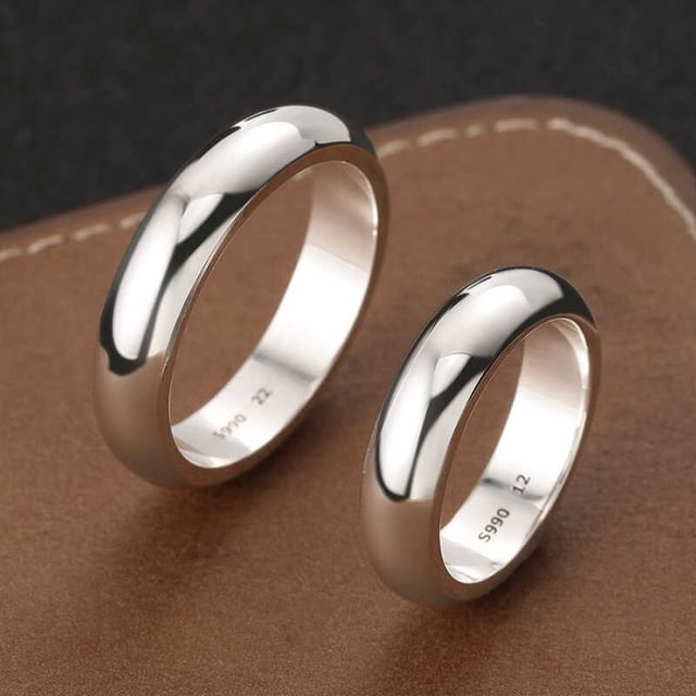 Andante-S990 Sterling Silver Plain Ring