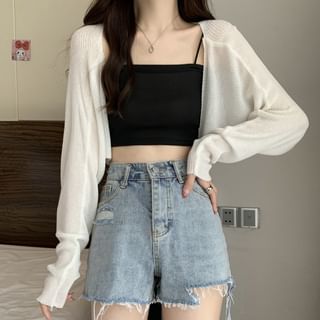 Shinsei Bat Sleeve Plain Bolero Cardigan Sale