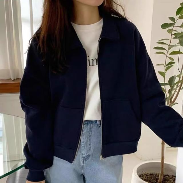 Cloud Nine-Collar Fleece-Lined Zip Jacket