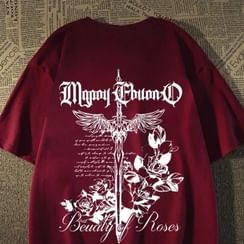 Short-Sleeve Crew Neck Graphic Print T-Shirt