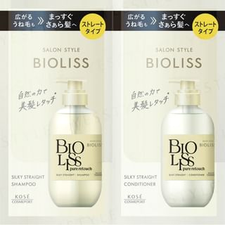 Kose - Bioliss Pure Retouch Sliky Straight Shampoo & Conditioner Trial Set