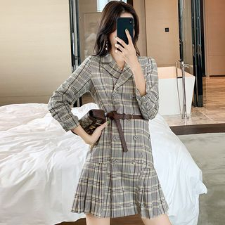 plaid coat dress