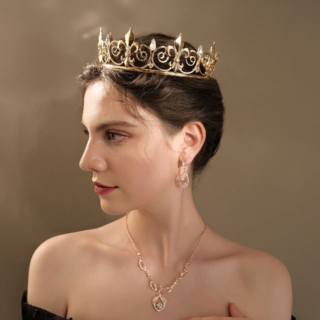 Kanzashi-Rhinestone Alloy Tiara