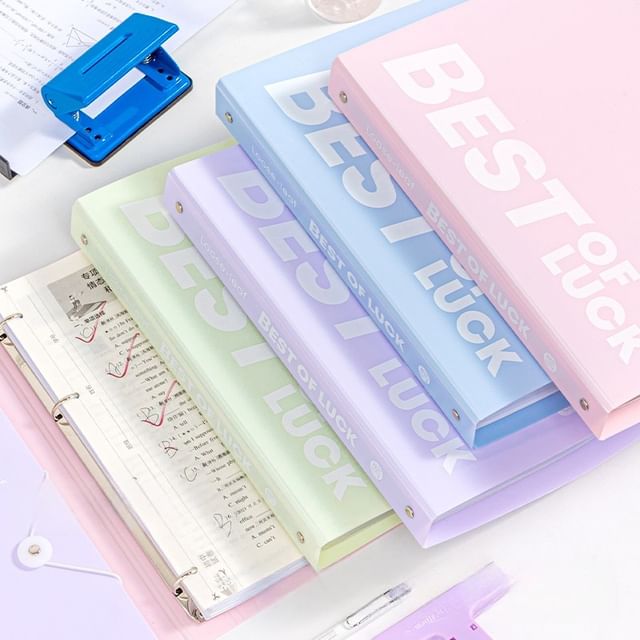 Class 302 - Lettering Plastic Loose Leaf A4 Folder with Divider | YesStyle