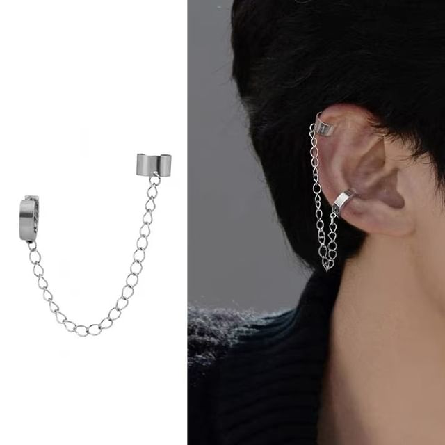 Soosina-Chain Alloy Ear Cuff Various Designs Set