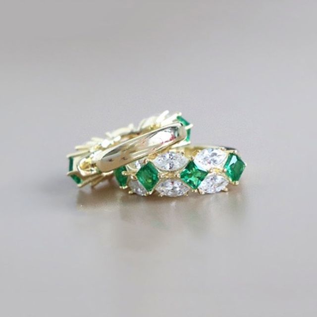 Phoenoa-Rhinestone Sterling Silver Earring