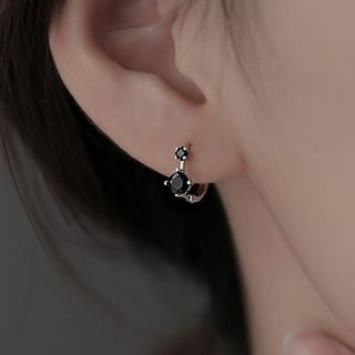 Parskletie-Gemstone Hoop Earring