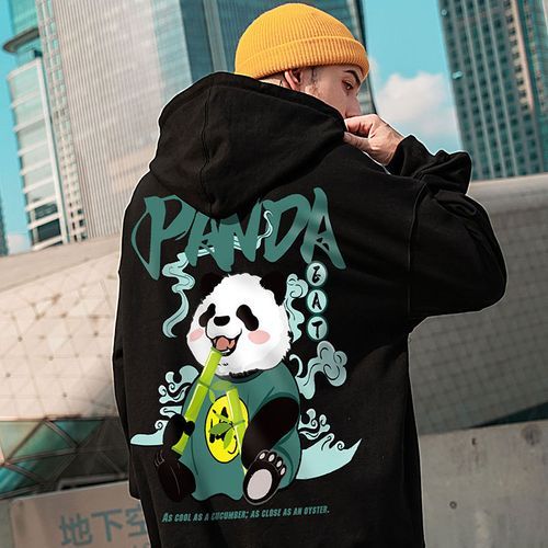 Panda shop print hoodie