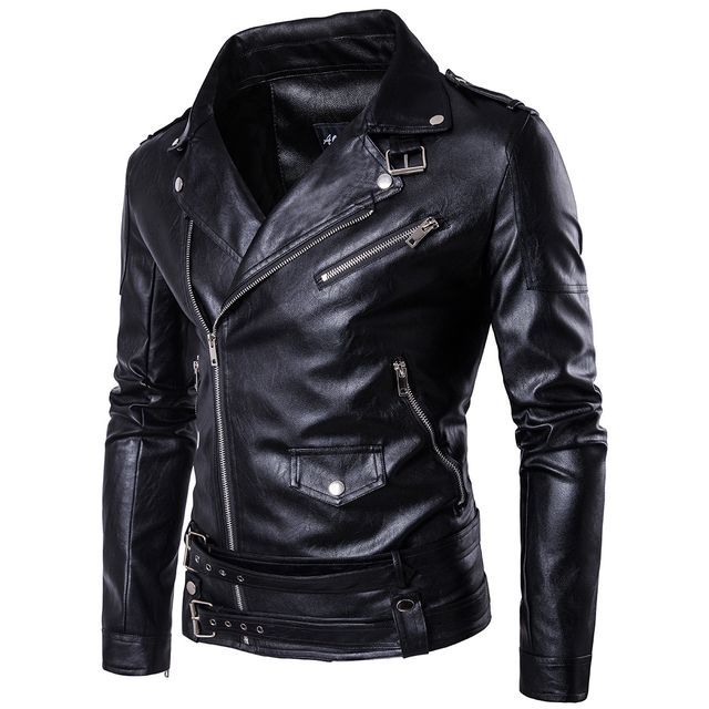 Ekorama - Faux Leather Zip Biker Jacket | YesStyle