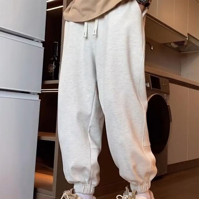 Obikan-Mid Rise Plain Harem Pants