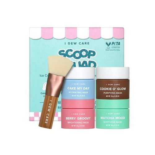 I DEW CARE Mini Scoops  Wash Off Face and Body Clay Mask Skin Care Trio