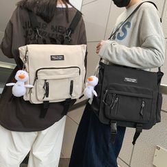 EAVALURE - 饰扣尼龙斜挎包 EAVALURE - 饰扣尼龙斜挎包