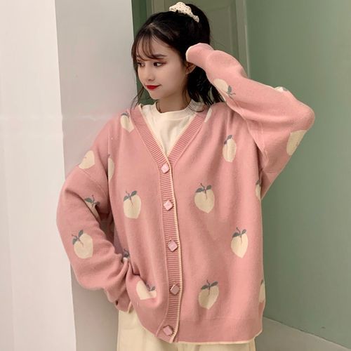 Peach coloured cardigan best sale