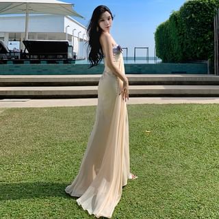 Egsy Bow Maxi Sheath Tube Cocktail Dress Sale
