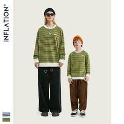 Newin - 细条纹宽松长袖T恤 Newin - 细条纹宽松长袖T恤