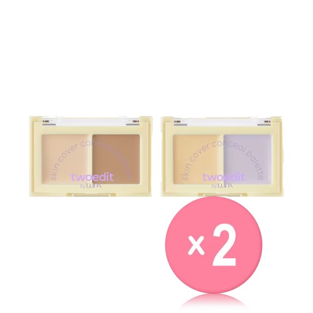 twoedit-Skin Cover Conceal Palette - 2 Types 2pcs Bundle Set
