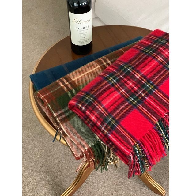 Frior-Plaid Fringed Trim Winter Scarf