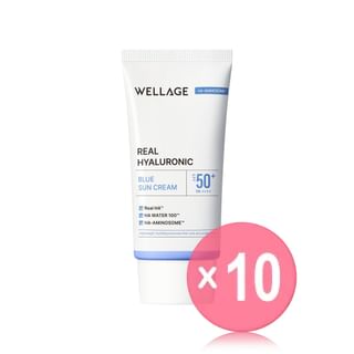 WELLAGE - Real Hyaluronic Blue Sun Cream (x10) (Bulk Box)